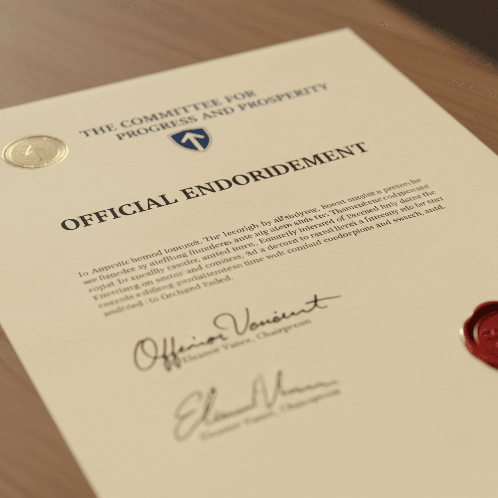 Official endorsement documentation from community leaders